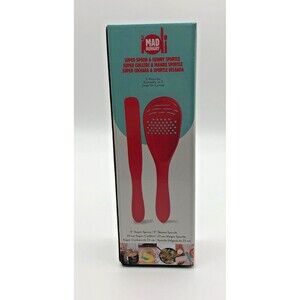 NIB Mad Hungry Super Spoon & Skinny Spurtle Red Silicone Set of 2 Kitchen